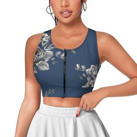 AILLOSA Activewear 3D Baskılı Desen YH-296 Askılı Kadın Atlet