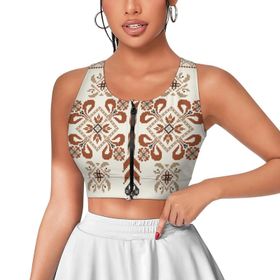 AILLOSA Activewear 3D Baskılı Desen YH-299 Askılı Kadın Atlet
