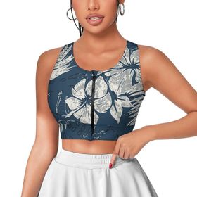 AILLOSA Activewear 3D Baskılı Desen YH-302 Askılı Kadın Atlet