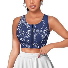 AILLOSA Activewear 3D Baskılı Desen YH-319 Askılı Kadın Atlet