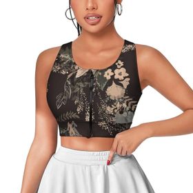 AILLOSA Activewear 3D Baskılı Desen YH-320 Askılı Kadın Atlet