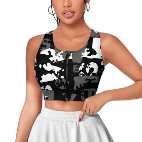 AILLOSA Activewear 3D Baskılı Desen YH-333 Askılı Kadın Atlet