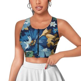 AILLOSA Activewear 3D Baskılı Desen YH-340 Askılı Kadın Atlet