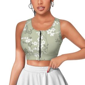 AILLOSA Activewear 3D Baskılı Desen YH-343 Askılı Kadın Atlet