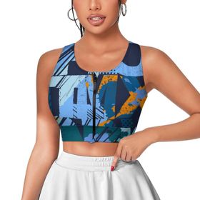 AILLOSA Activewear 3D Baskılı Desen YH-347 Askılı Kadın Atlet