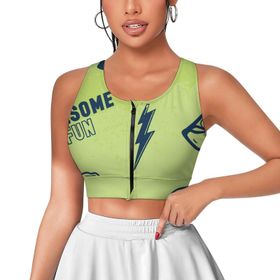AILLOSA Activewear 3D Baskılı Desen YH-352 Askılı Kadın Atlet