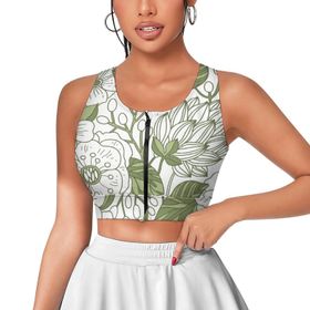 AILLOSA Activewear 3D Baskılı Desen YH-357 Askılı Kadın Atlet