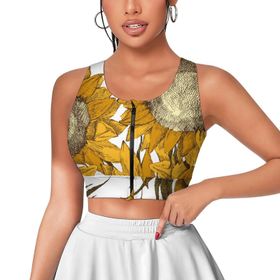 AILLOSA Activewear 3D Baskılı Desen YH-359 Askılı Kadın Atlet
