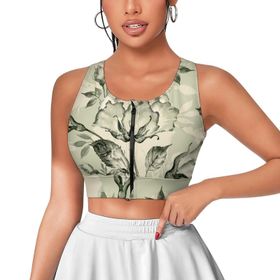 AILLOSA Activewear 3D Baskılı Desen YH-360 Askılı Kadın Atlet