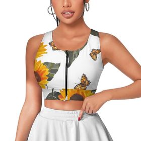 AILLOSA Activewear 3D Baskılı Desen YH-361 Askılı Kadın Atlet