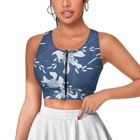 AILLOSA Activewear 3D Baskılı Desen YH-362 Askılı Kadın Atlet