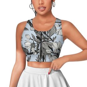 AILLOSA Activewear 3D Baskılı Desen YH-363 Askılı Kadın Atlet