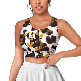 AILLOSA Activewear 3D Baskılı Desen YH-368 Askılı Kadın Atlet