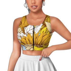 AILLOSA Activewear 3D Baskılı Desen YH-374 Askılı Kadın Atlet