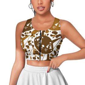 AILLOSA Activewear 3D Baskılı Desen YH-380 Askılı Kadın Atlet