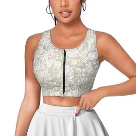AILLOSA Activewear 3D Baskılı Desen YH-382 Askılı Kadın Atlet