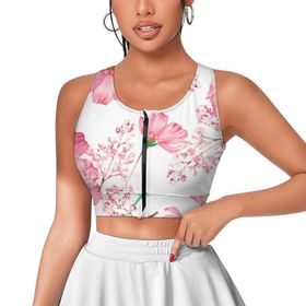 AILLOSA Activewear 3D Baskılı Desen YH-383 Askılı Kadın Atlet