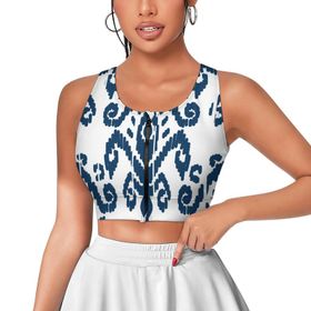 AILLOSA Activewear 3D Baskılı Desen YH-39 Askılı Kadın Atlet