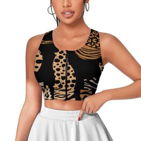 AILLOSA Activewear 3D Baskılı Desen YH-392 Askılı Kadın Atlet