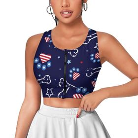 AILLOSA Activewear 3D Baskılı Desen YH-397 Askılı Kadın Atlet