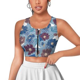 AILLOSA Activewear 3D Baskılı Desen YH-409 Askılı Kadın Atlet