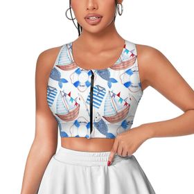 AILLOSA Activewear 3D Baskılı Desen YH-411 Askılı Kadın Atlet