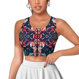 AILLOSA Activewear 3D Baskılı Desen YH-416 Askılı Kadın Atlet