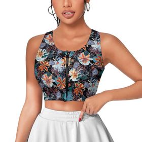 AILLOSA Activewear 3D Baskılı Desen YH-417 Askılı Kadın Atlet