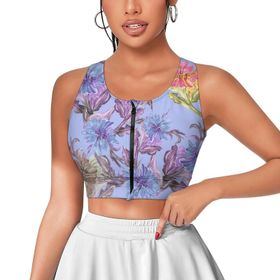 AILLOSA Activewear 3D Baskılı Desen YH-421 Askılı Kadın Atlet