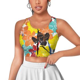 AILLOSA Activewear 3D Baskılı Desen YH-423 Askılı Kadın Atlet