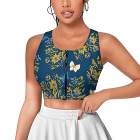AILLOSA Activewear 3D Baskılı Desen YH-426 Askılı Kadın Atlet