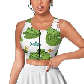 AILLOSA Activewear 3D Baskılı Desen YH-432 Askılı Kadın Atlet