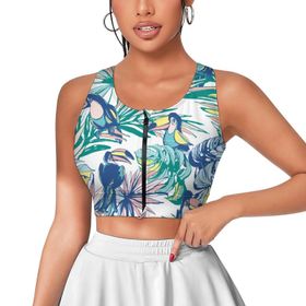 AILLOSA Activewear 3D Baskılı Desen YH-434 Askılı Kadın Atlet