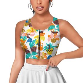 AILLOSA Activewear 3D Baskılı Desen YH-438 Askılı Kadın Atlet