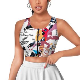 AILLOSA Activewear 3D Baskılı Desen YH-448 Askılı Kadın Atlet