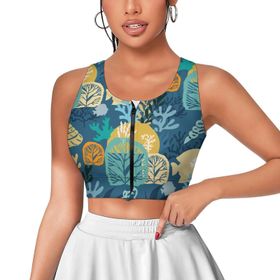 AILLOSA Activewear 3D Baskılı Desen YH-452 Askılı Kadın Atlet