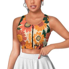 AILLOSA Activewear 3D Baskılı Desen YH-453 Askılı Kadın Atlet