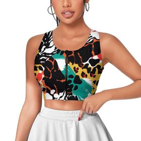 AILLOSA Activewear 3D Baskılı Desen YH-456 Askılı Kadın Atlet