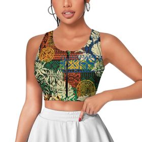 AILLOSA Activewear 3D Baskılı Desen YH-457 Askılı Kadın Atlet
