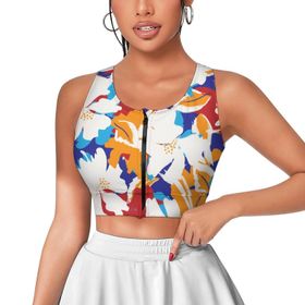 AILLOSA Activewear 3D Baskılı Desen YH-459 Askılı Kadın Atlet