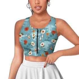 AILLOSA Activewear 3D Baskılı Desen YH-469 Askılı Kadın Atlet
