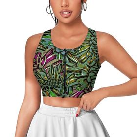 AILLOSA Activewear 3D Baskılı Desen YH-47 Askılı Kadın Atlet