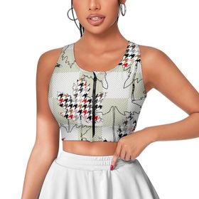 AILLOSA Activewear 3D Baskılı Desen YH-474 Askılı Kadın Atlet