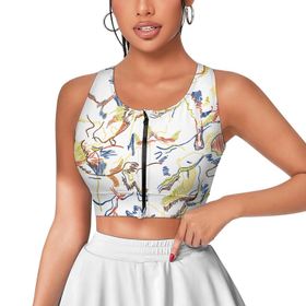 AILLOSA Activewear 3D Baskılı Desen YH-475 Askılı Kadın Atlet