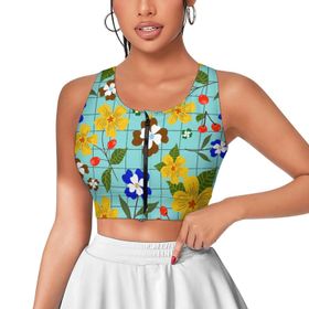 AILLOSA Activewear 3D Baskılı Desen YH-478 Askılı Kadın Atlet