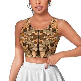 AILLOSA Activewear 3D Baskılı Desen YH-48 Askılı Kadın Atlet