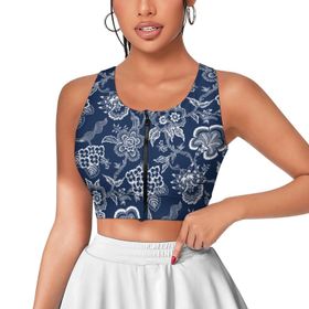 AILLOSA Activewear 3D Baskılı Desen YH-482 Askılı Kadın Atlet