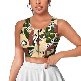 AILLOSA Activewear 3D Baskılı Desen YH-484 Askılı Kadın Atlet