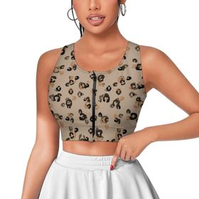 AILLOSA Activewear 3D Baskılı Desen YH-486 Askılı Kadın Atlet