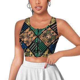 AILLOSA Activewear 3D Baskılı Desen YH-487 Askılı Kadın Atlet